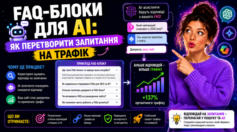 FAQ-блоки для AI: як перетворити запитання на трафік