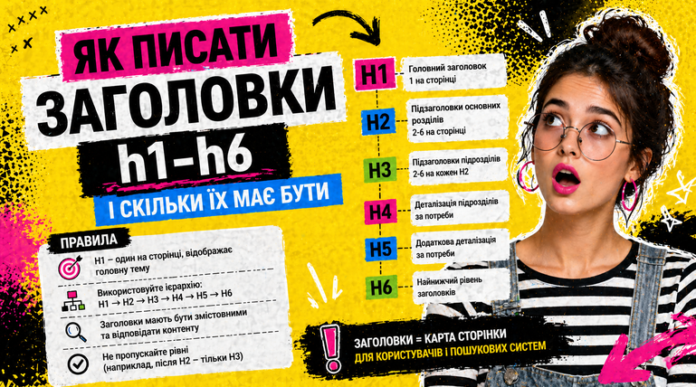 Як писати заголовки h1 - h6 і скільки їх має бути