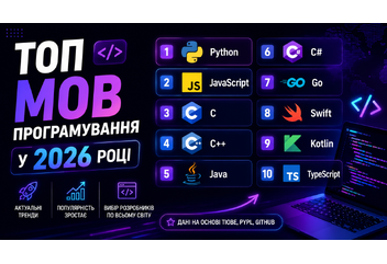 ТОП мов програмування у 2026 році