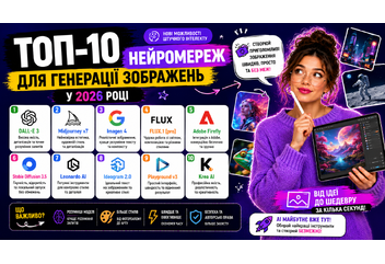 ТОП-10 нейромереж для генерації зображень у 2026 році