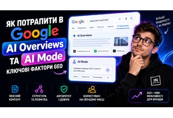 Як потрапити в Google AI Overviews та AI Mode — ключові фактори GEO