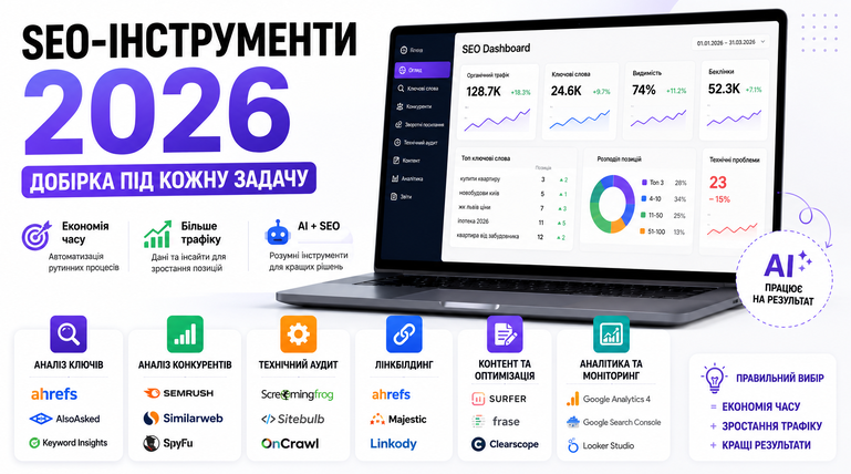 SEO-інструменти 2026: добірка під кожну задачу