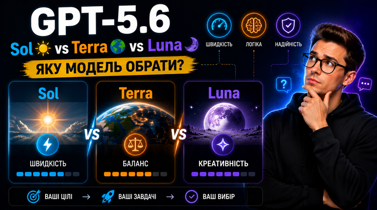 GPT-5.6 Sol vs Terra vs Luna: яку модель обрати?