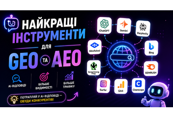 Найкращі інструменти для GEO та AEO