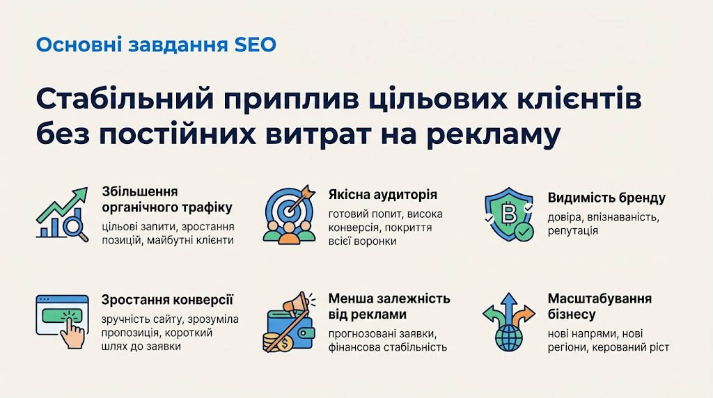 Основні завдання SEO