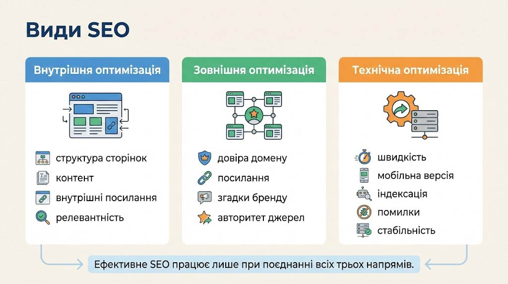 Які існуються віди seo