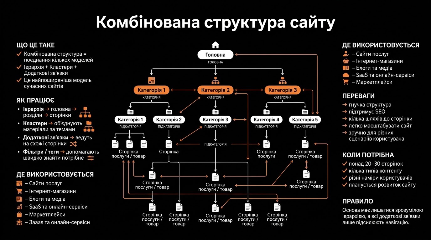 Комбінована структура сайту