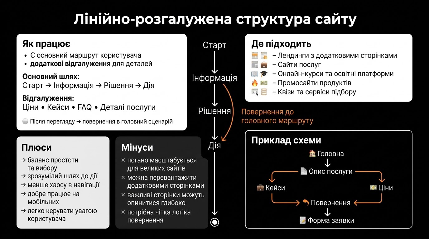 Лінійно-розгалужена структура сайту