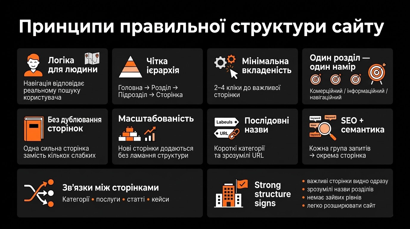 Яка структура сайту правильна