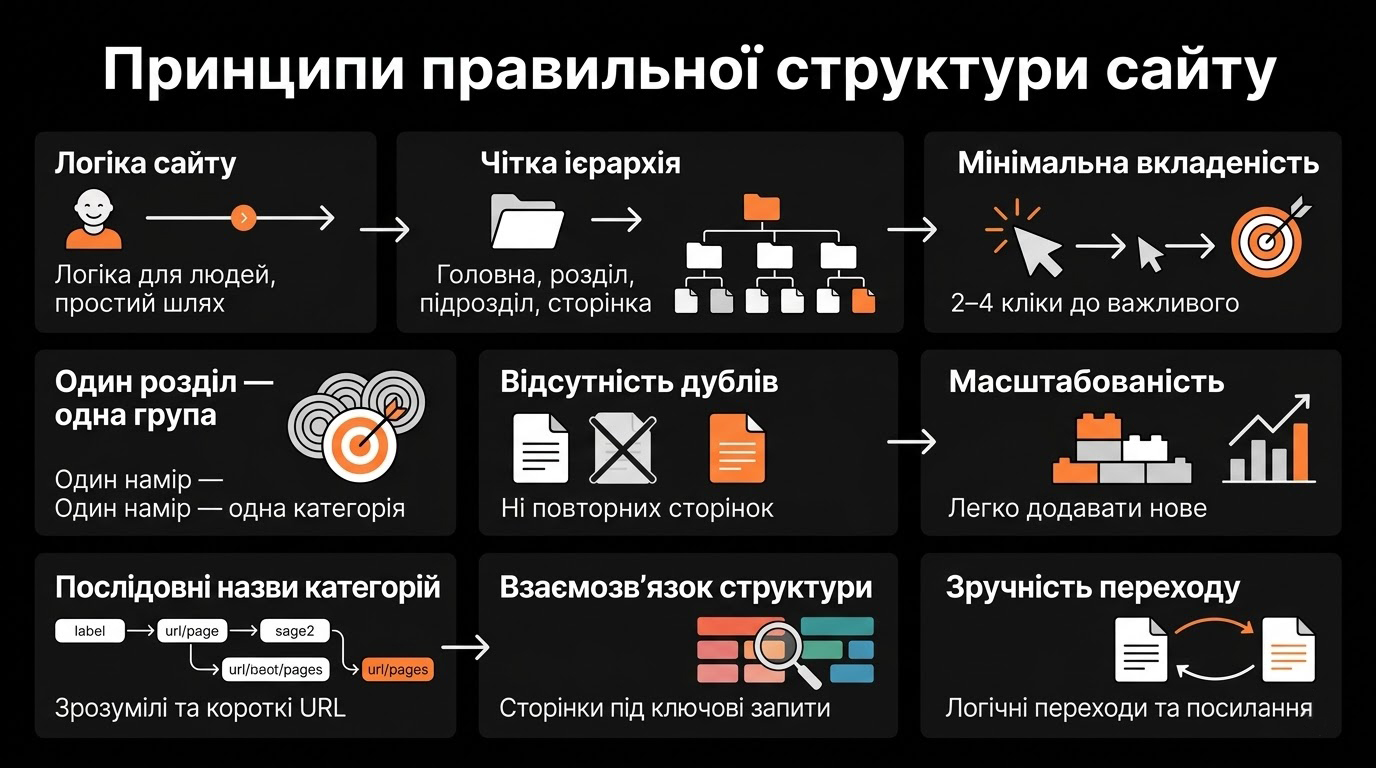Принципи структури сайту