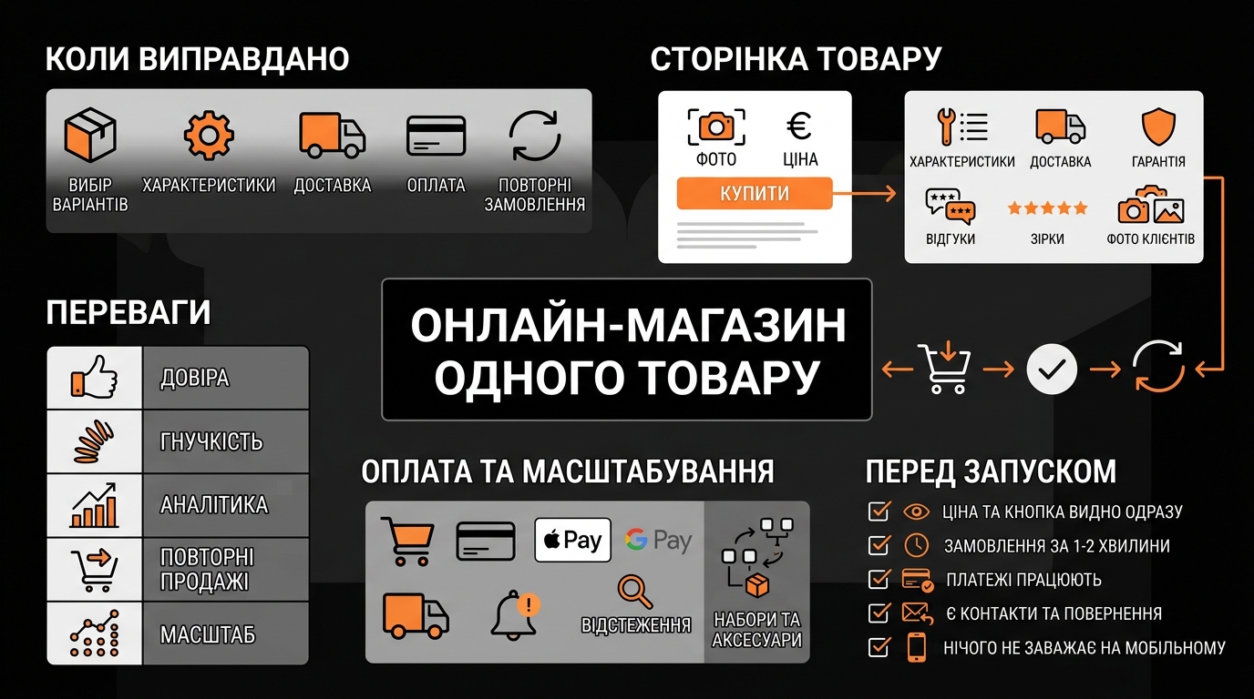 Інтернет-магазин: можливості для продажу одного продукту