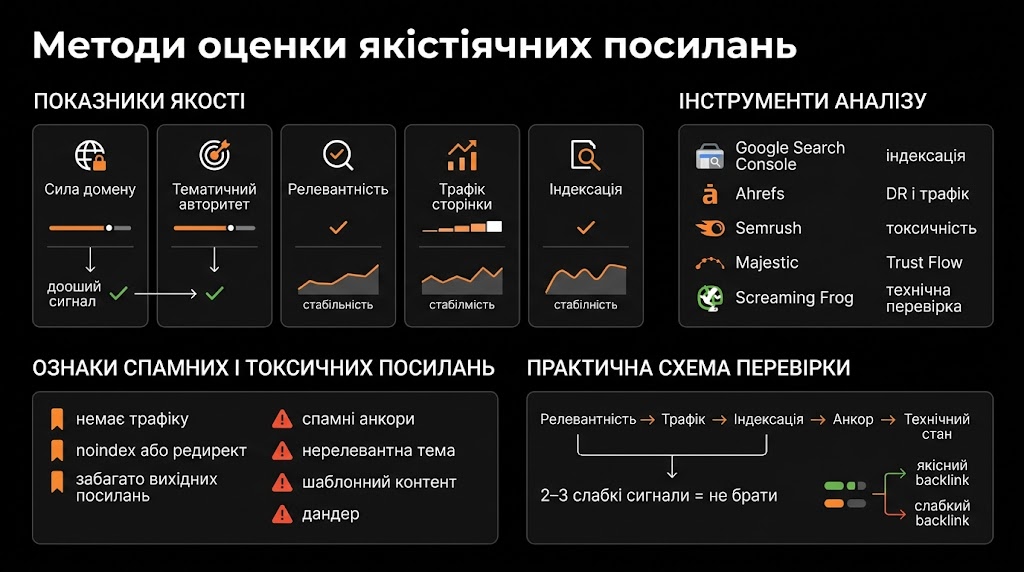 Методи оцінки якості зворотних посилань