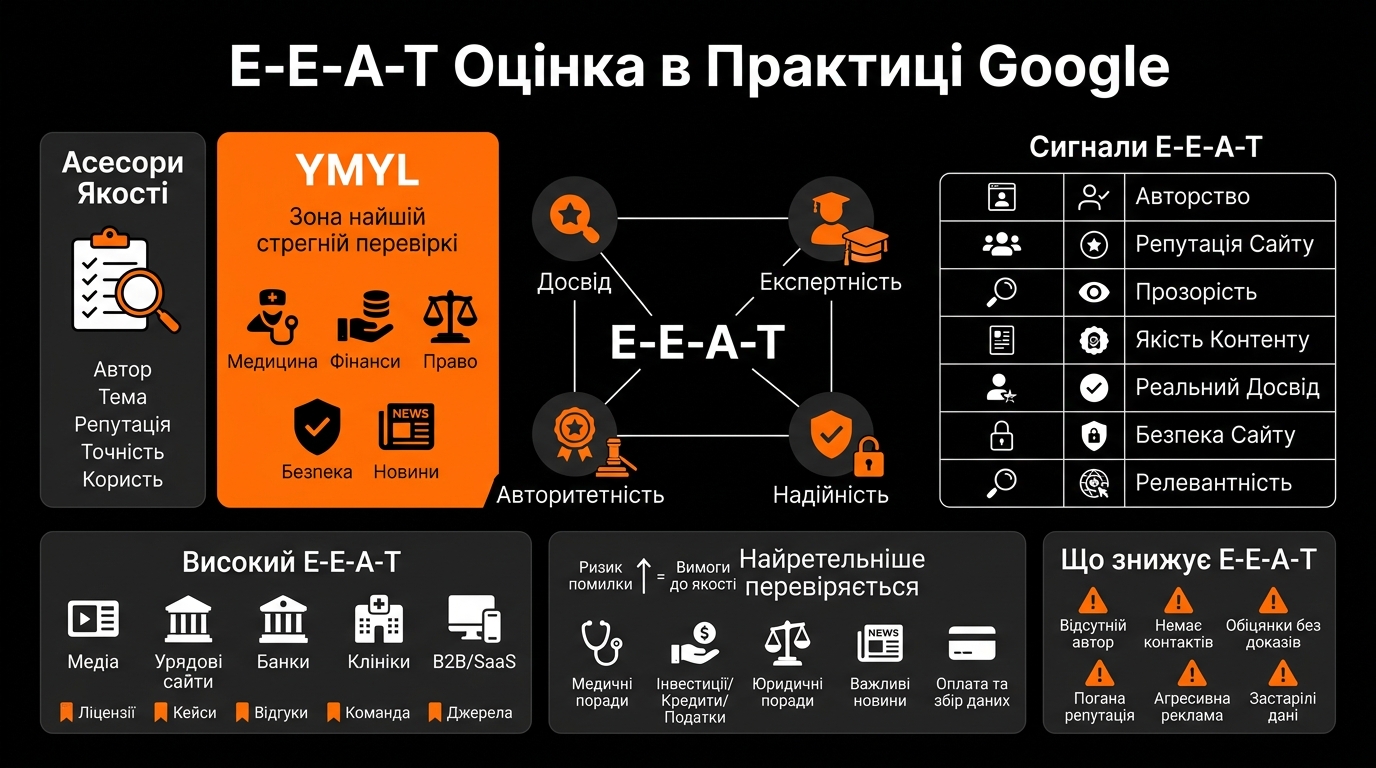 Оцінювання E-E-A-T у практиці Google