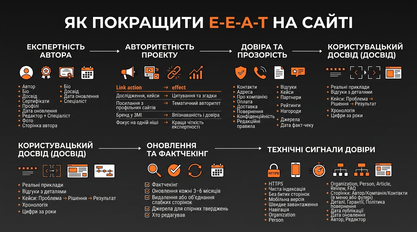 Як покращити E-E-A-T на сайті