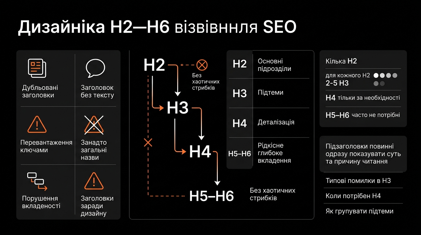 Як оформлювати h2-h6