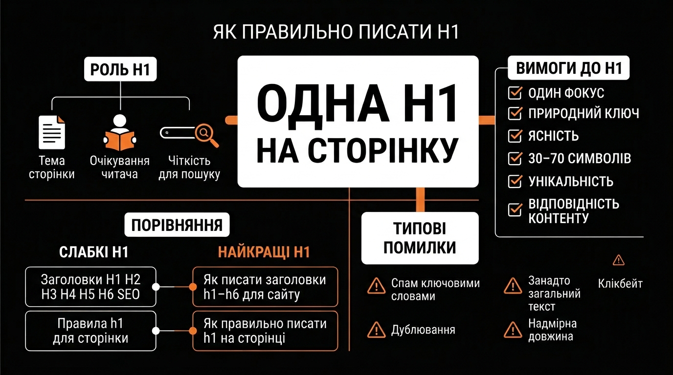 Як правильно писати h1