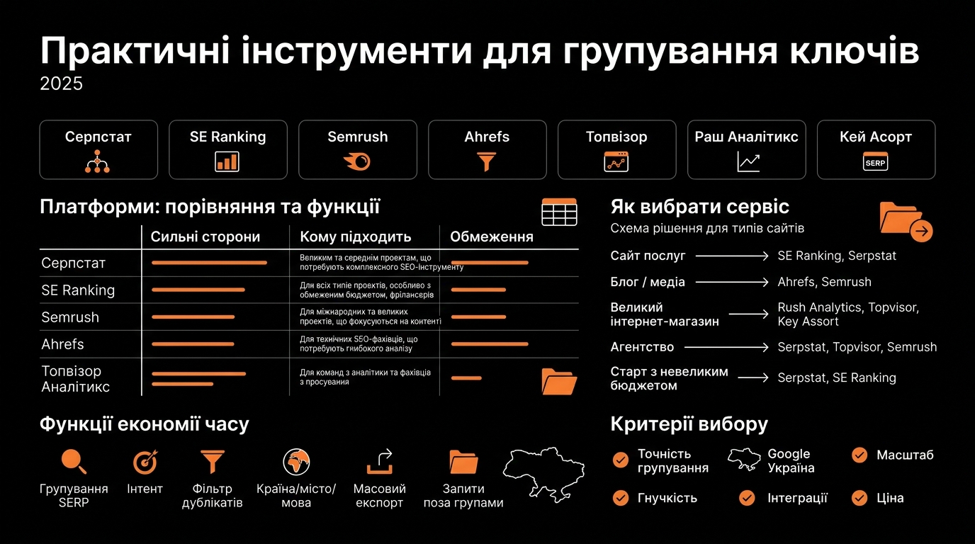 Практичні інструменти для групування ключів