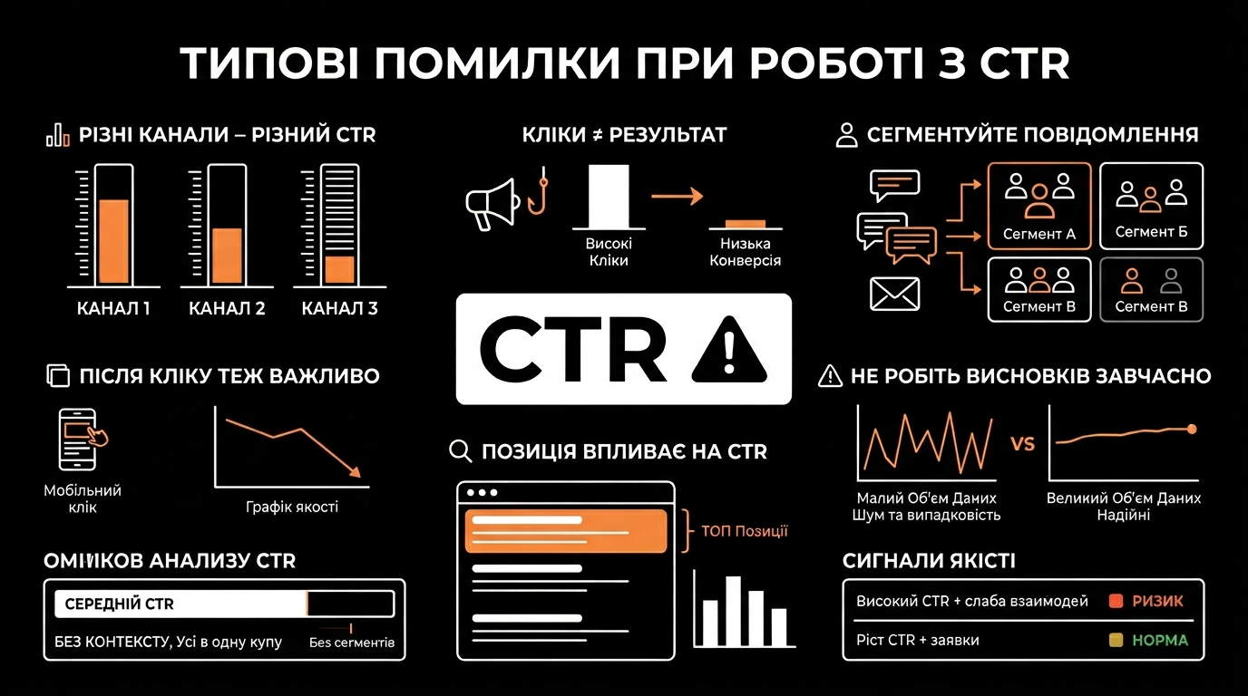 Типові помилки при роботі з CTR