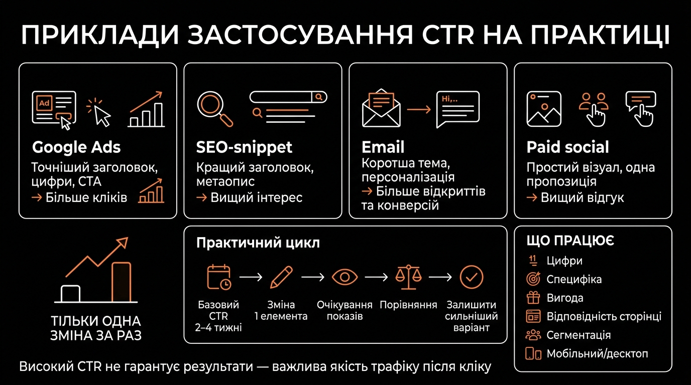 Приклади використання CTR на практиці