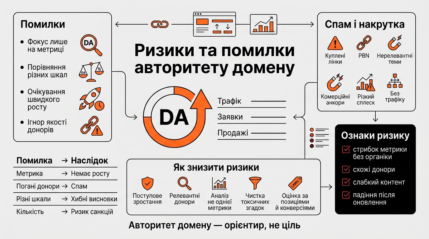 Які ризики та помилки при роботі з авторитетом домена