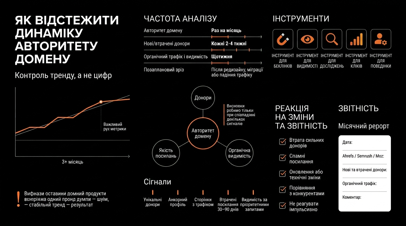Як відстежувати динаміку авторитету домена